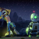 Ratchet re-enacts my reaction to the cringey jokes. Green blob thing expresses the only emotion the writers know how to portray through dialogue.